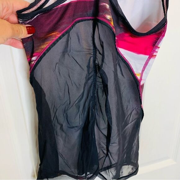 Lululemon Racerback Tank Mesh Back Black and Pink - Picture 7 of 10